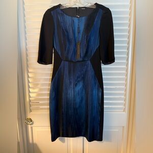 Elie Tahari Black and Blue Dress size 0
